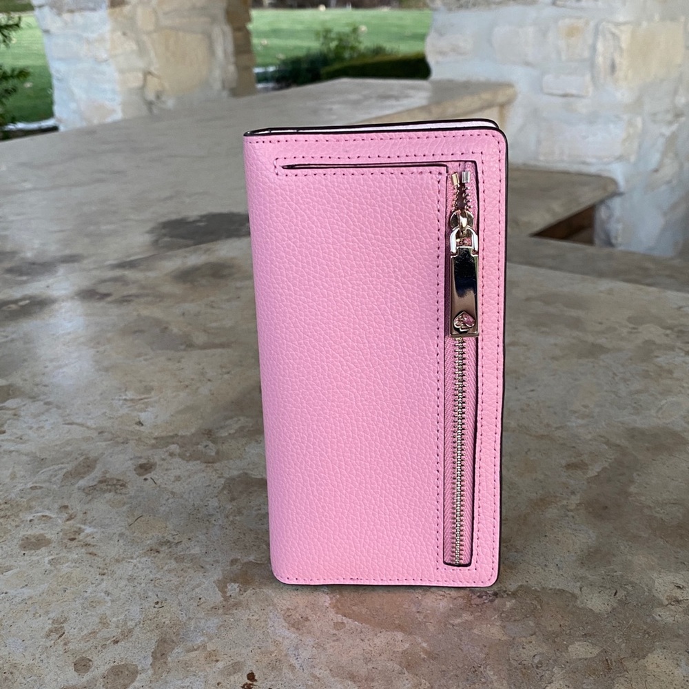 NWT Kate Spade Top zip tweed Satchel&wallet pink - Picture 12 of 12